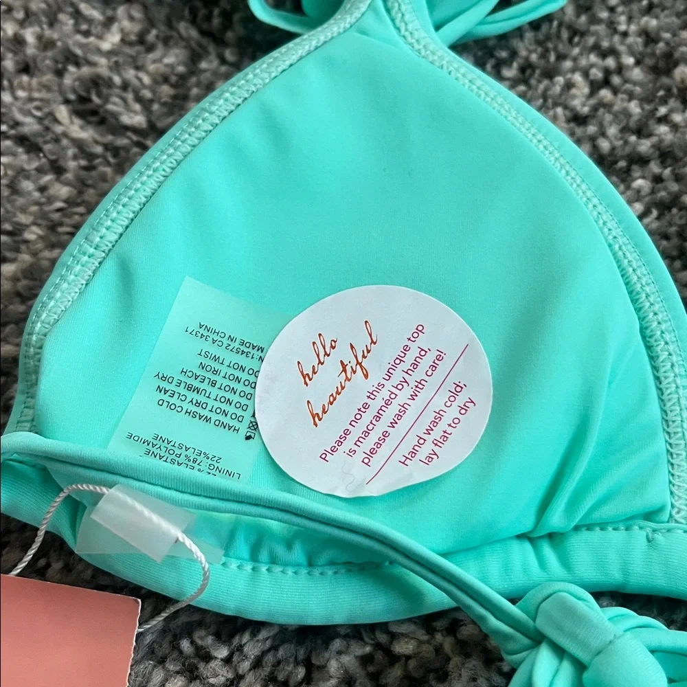 PQ Isla Triangle bikini top size S NWT in Seafoam - Picture 3 of 5